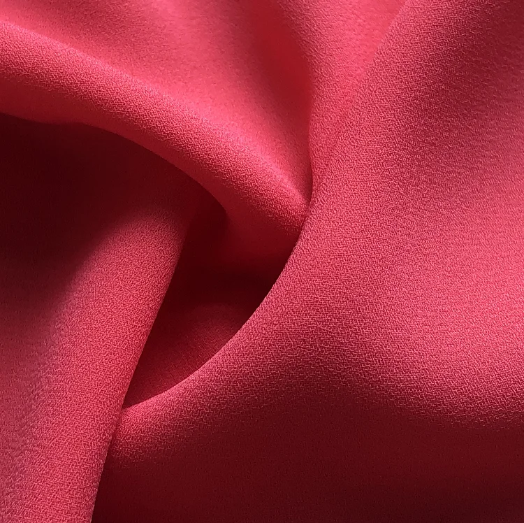 
100% polyester fabric light blue double georgette fabric prepare for dyeing and printing 