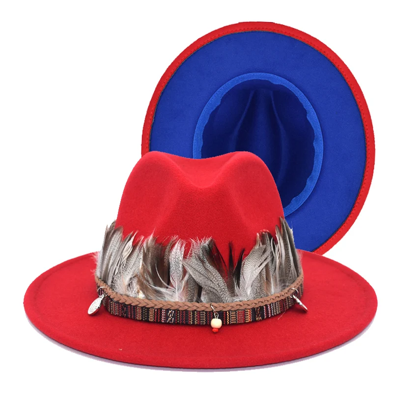 2021 Fashion Design Wholesale  Felt  Women Wide Brim Wool Fedora Hat