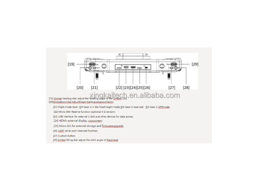 HD Screen Displays Radio Controller Transmitter Drone remote Control Drone Part Integrated With Remote Control UAV Drone