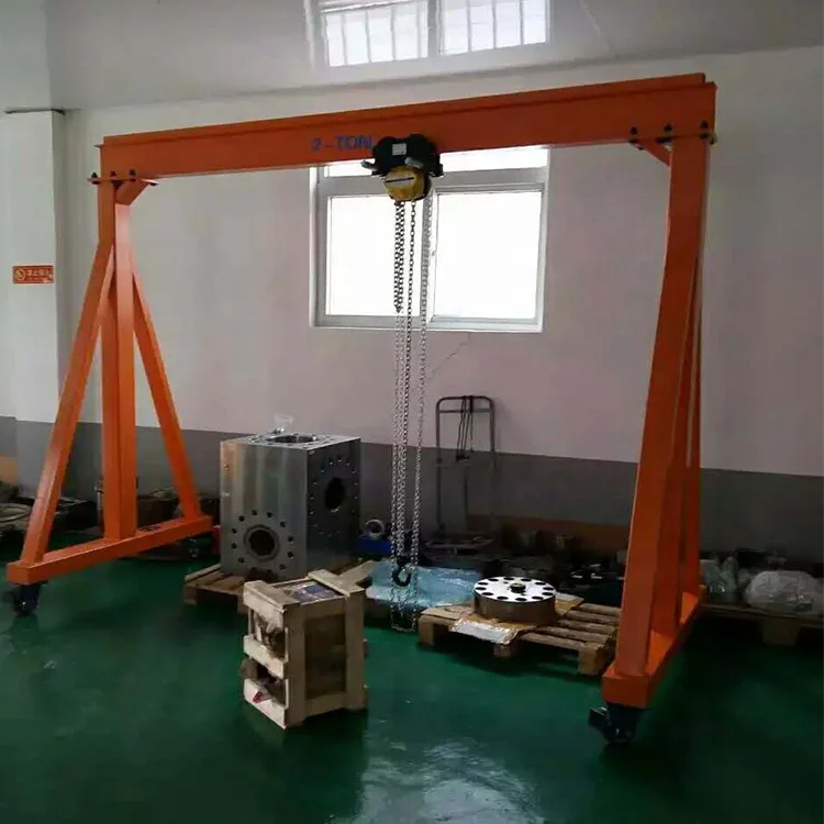 
2019 new style folding portable mini small gantry crane used factory 0.5T 