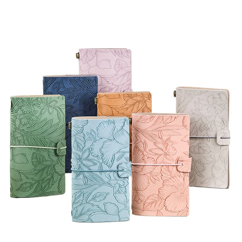 Ретро винтажный 3D скульптурный чехол из искусственной кожи блокнот креативный путешественник Журнал Блокнот канцелярский подарок A6 индивидуальный логотип