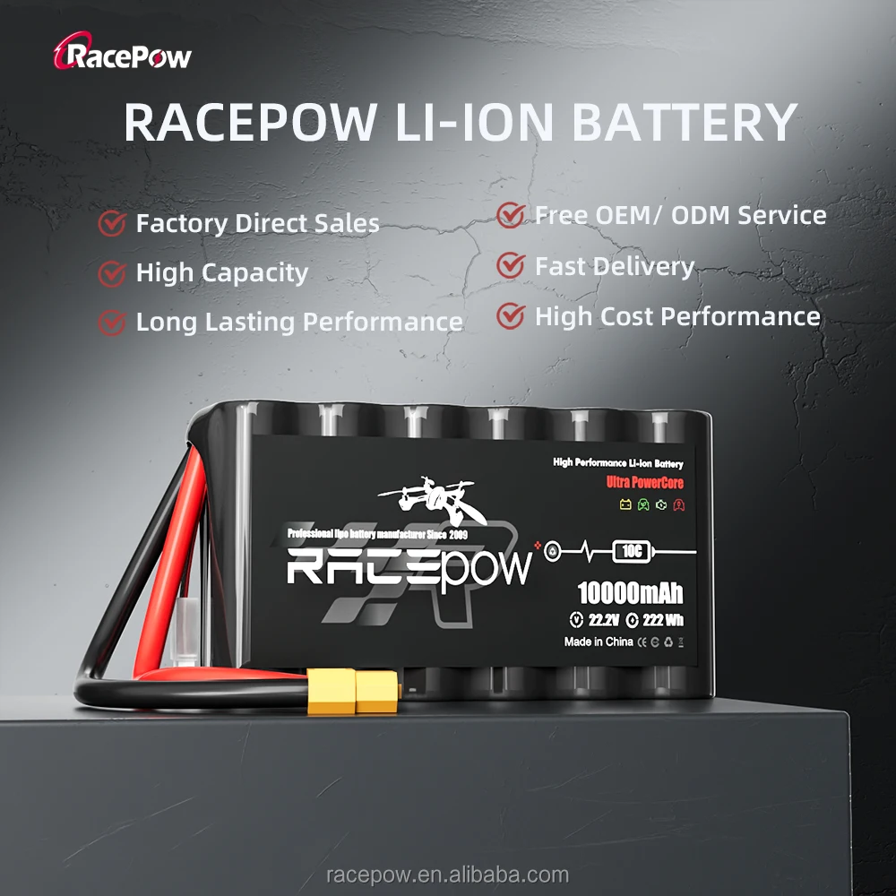 Racepow оптовая продажа 21700 литиевая батарея 6S2P 22 2 В 8400 мАч 9000 10000 литий-ионные аккумуляторные батареи для FPV