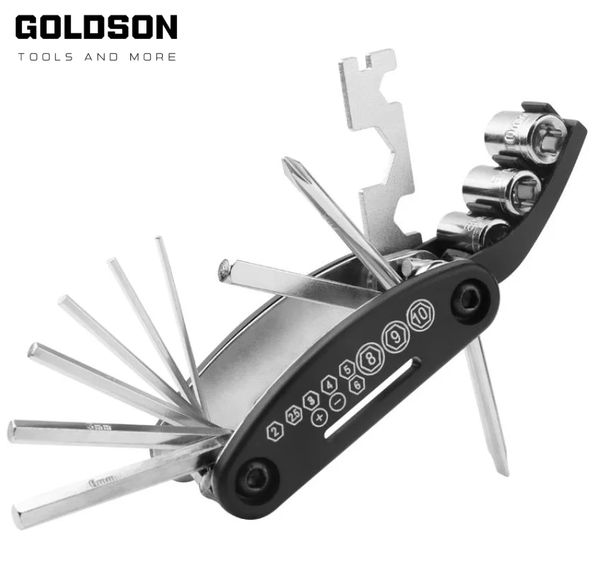 16 in 1 mountain portable multi function bicycle cycling repair kit bike tools