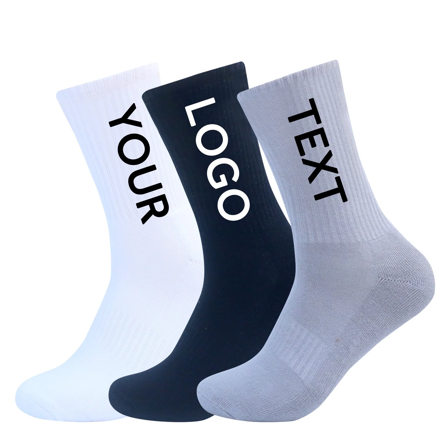 OEM Экипаж тренажерный зал захват Вышивка Женщины компрессионный Баскетбол логотип мужские дизайнерские махровые спортивные носки на заказ