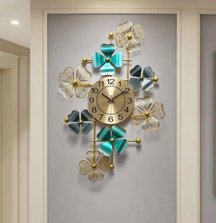 Green Wall Clock and watch wall decoration northern Europe light luxury for  living room