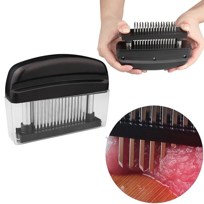 48 blades Detachable Meat Tenderizer Tool  Steak Needle Hammer With Safety Lock For Meat Beef  Tools