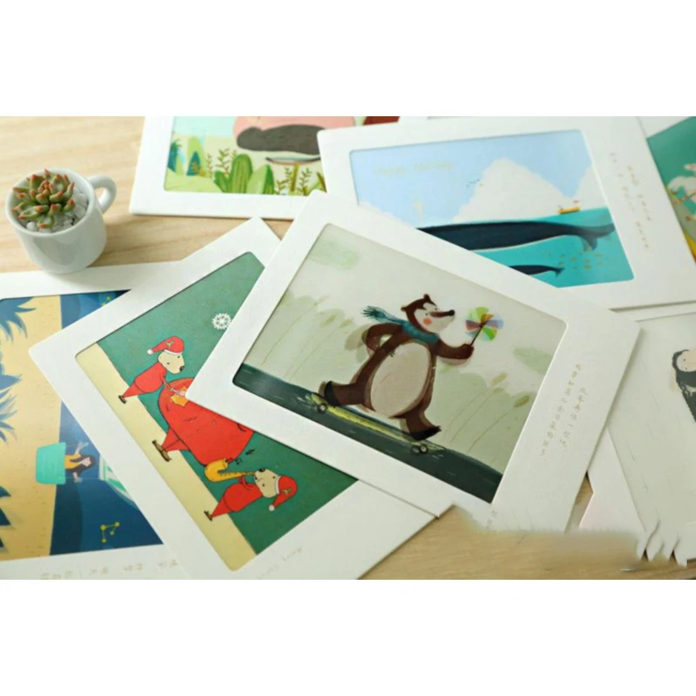 OEM Fashion paper custom printed post cards vintage  printing  postcard