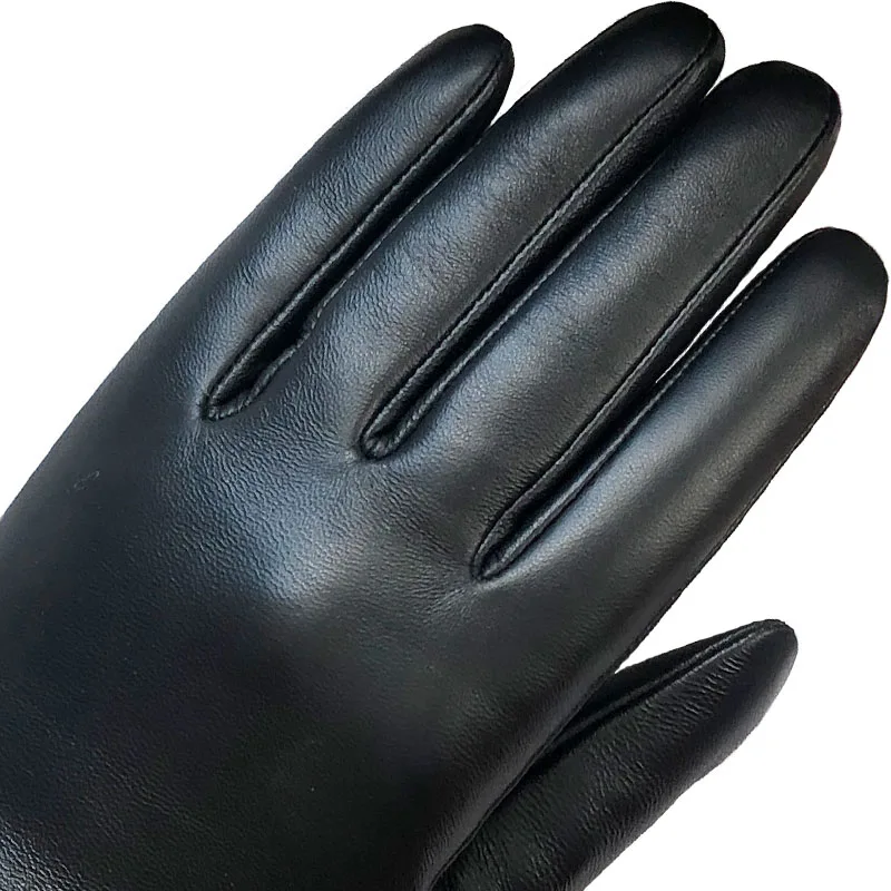  Классические Женские зимние кожаные перчатки из овчины OEM Costom для сенсорного
