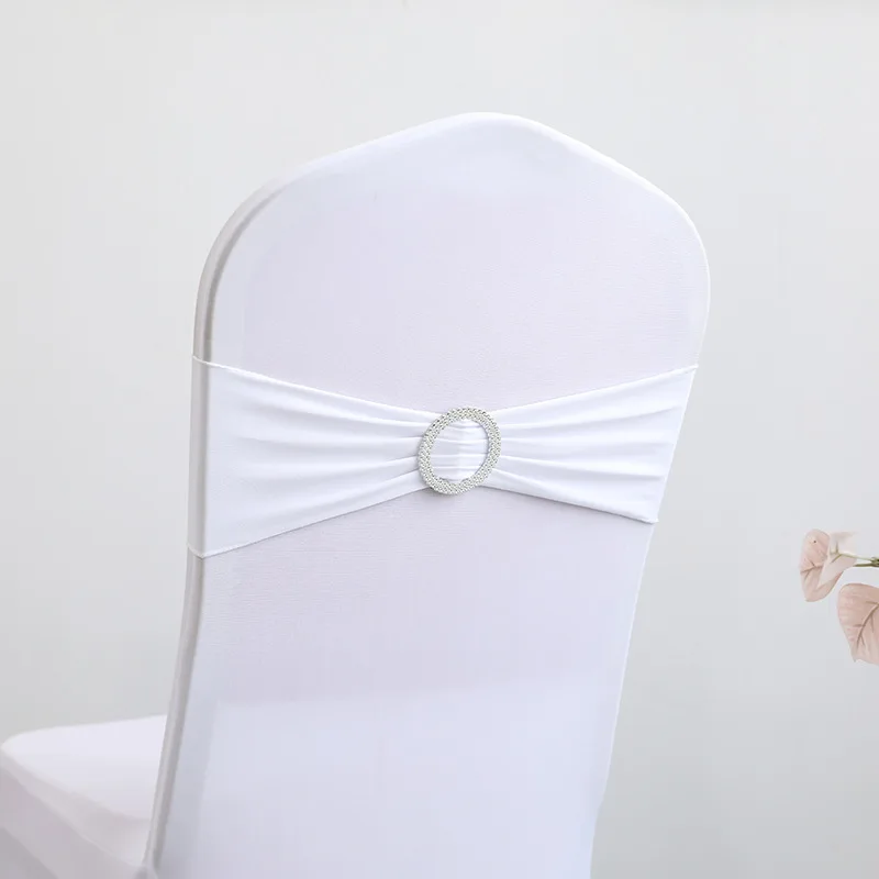 Многоразовый декоративный атласный чехол на стул с поясом для свадебной вечеринки обеденных