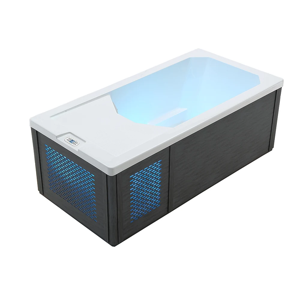 Monalisa 1 People Mini Ice Bathtub Cold Plunge Tub New Bath Outdoor Indoor Design Ice Gym CE White Modern Temperature Display