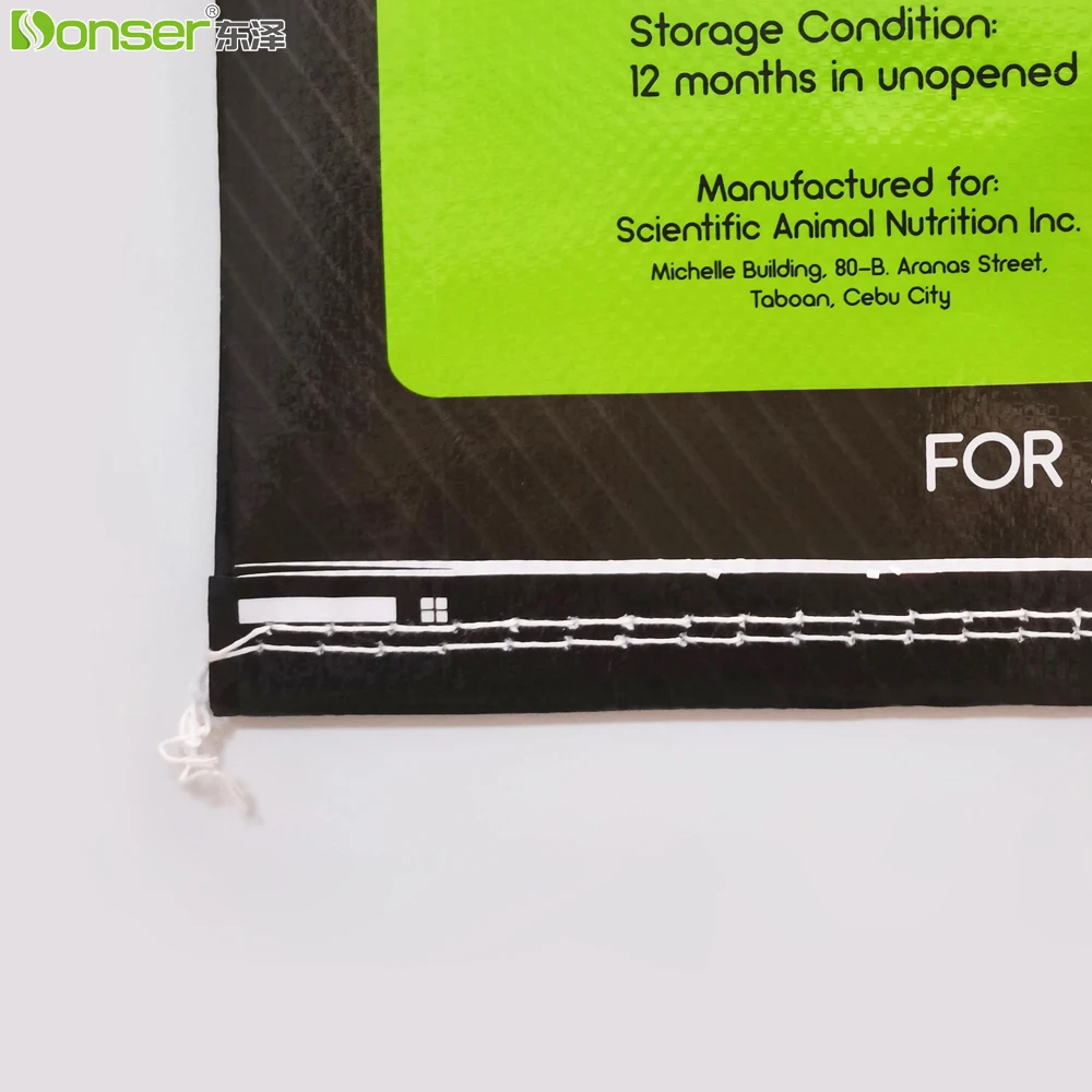 Custom 20lbs Pet Food Packaging Bag Factory PP Woven Sack Moisture Proof Smell Proof Food Grade Dog Food Packaging Bags 50lbs