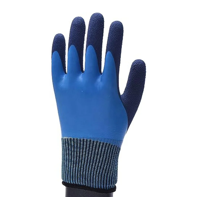 Waterproof Work Gloves Luvas Guantes, 15 Gauge Latex smooth Latex micro foam double coated GRS Gloves
