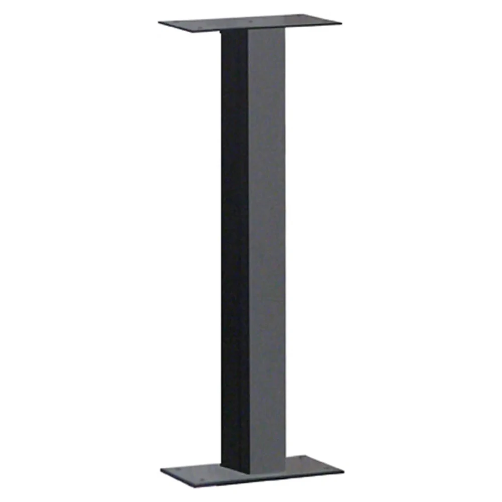 Surface Mount Mailbox Post Stand Black Powder Coated Mail Box Post Kit Durable Outdoor Steel Post Stand