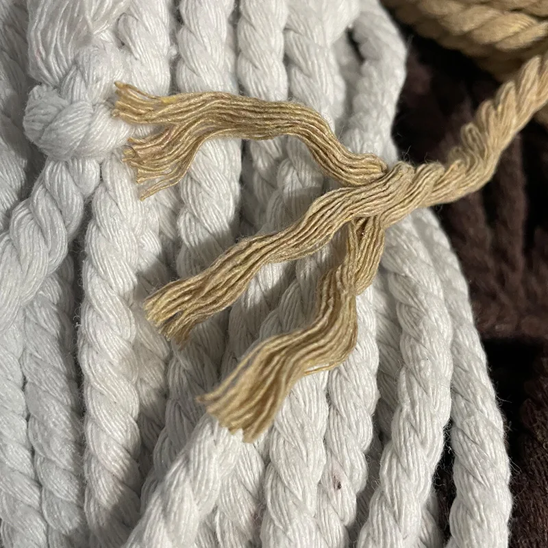 2407 qingyu three strands of colored cotton rope handmade cloth bag binding draw clothing yarn braided cot