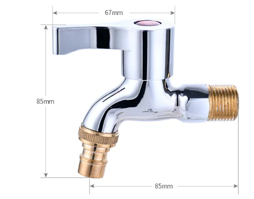 LN29Single cold quick opening washing machine faucet lengthened 4 points copper faucet tip mop pool faucet source wholesale