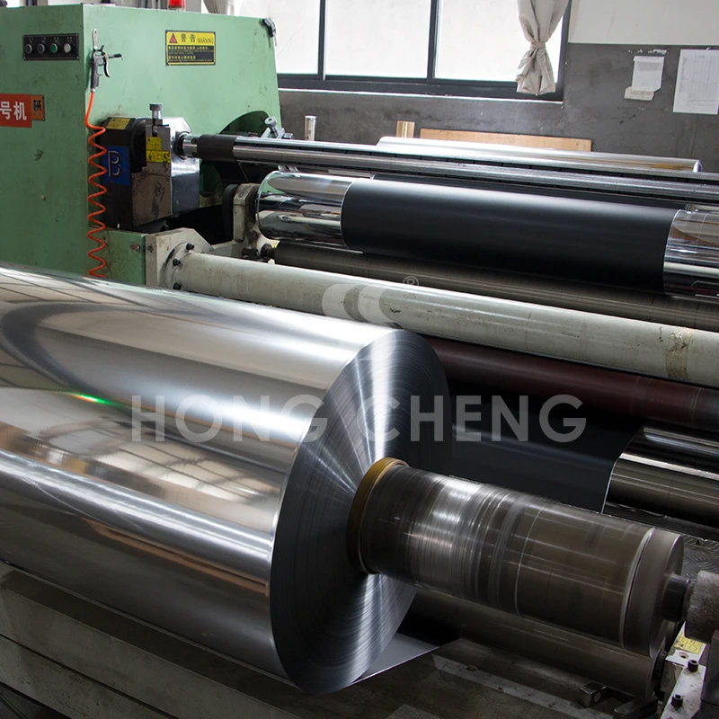 Flexible laminated metalized bopp polyester plastic films in roll with Matte black printing