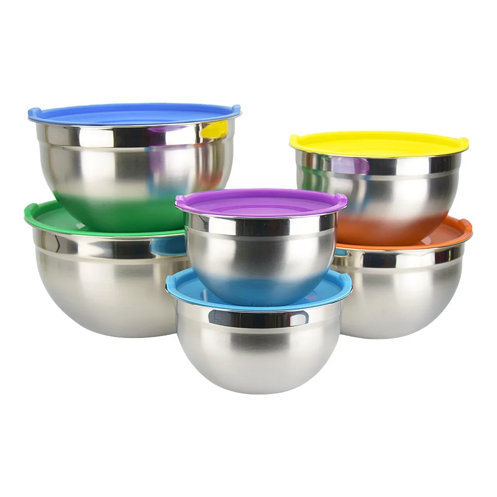 Eco Friendly Housewares Baking Salad Metal Stainless Mixing Bowl with Cover