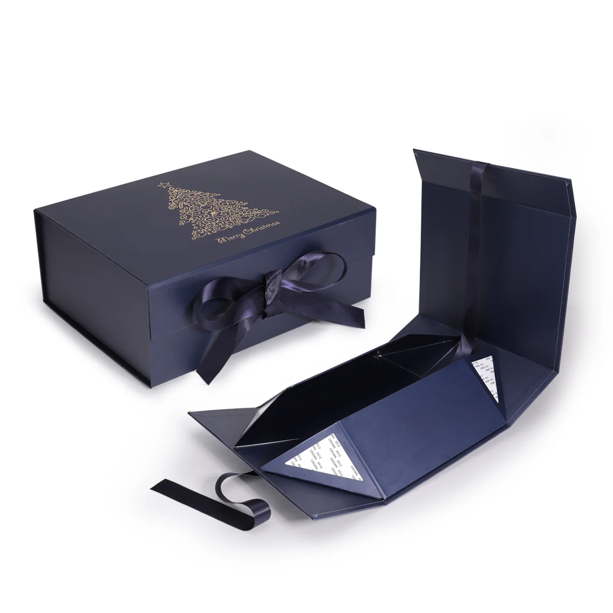Aliotop Foldable Magnetic Paper Package Gift Box With Ribbon Custom Logo Magnet Foldable Box carton  Packaging