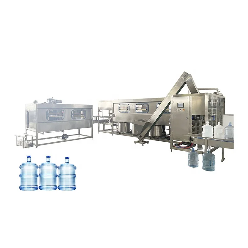 2022 new  Automatic 5 Gallon Water Filling line   pure water washing filling capping machine
