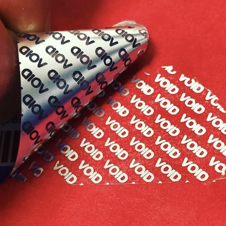 
Custom tamper evident holographic label security hologram VOID sticker 