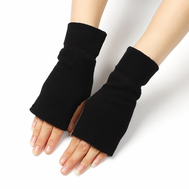 Women Custom Crystal Gloves Long Arm Sleeves Protection Half Finger