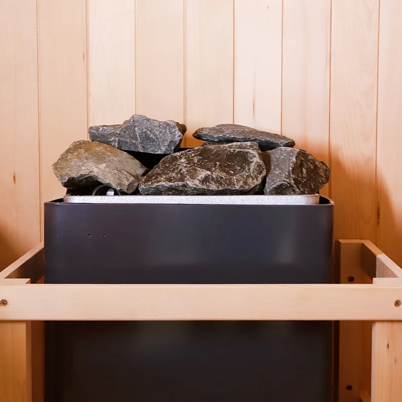 Outdoor Electric Stove Heater Hemlock Steam Sauna Room with Asphalt Roof for Home Hotel Sauna