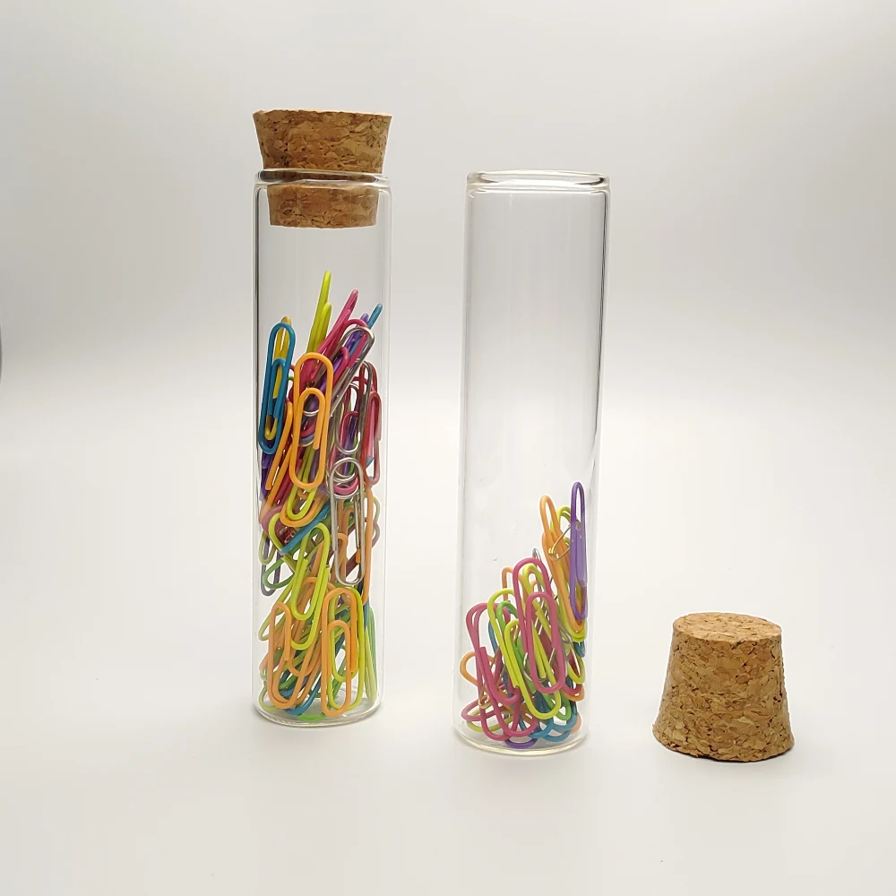Hot Sale 50ml 25x150mm Glass Tube With Cork For Candy Packing