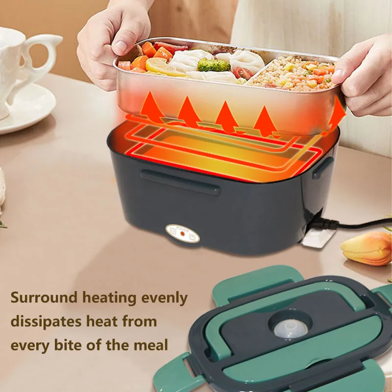High Quality Portable 2-in-1 Electric Lunch Boxes for Car Truck Home Office Insulated to Keep Food Warm