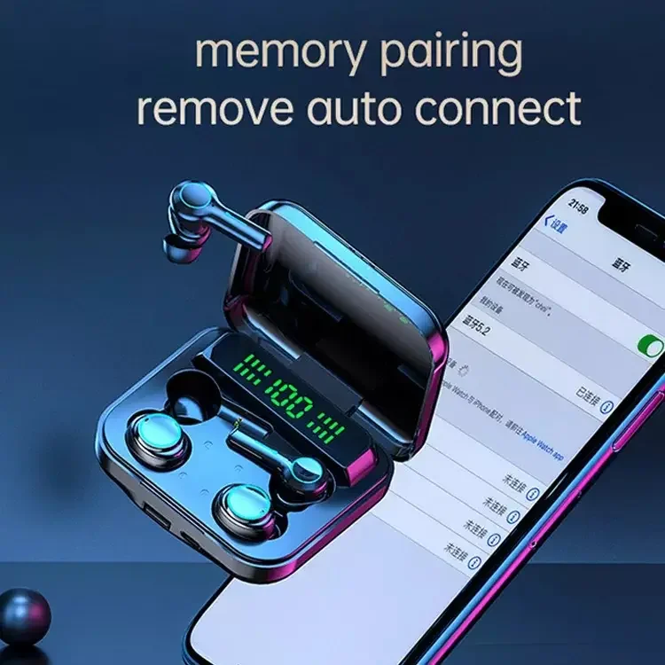 Factory Price M21 Tws Bt5.1 Waterproof Wireless Earbuds Sound Gaming Gamer Headset Headphones Blue tooth Earphones for pc Game