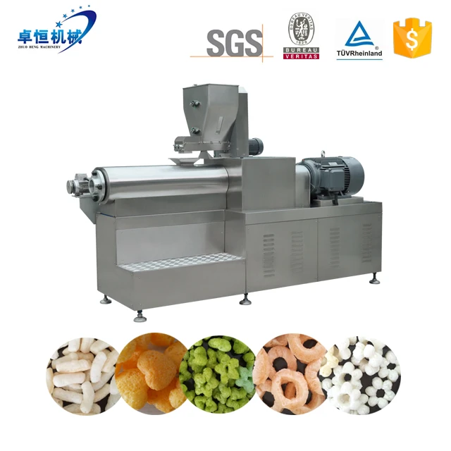 twin screw extruder millet rice maize corn wheat puffed snack making machine grain snacks machine