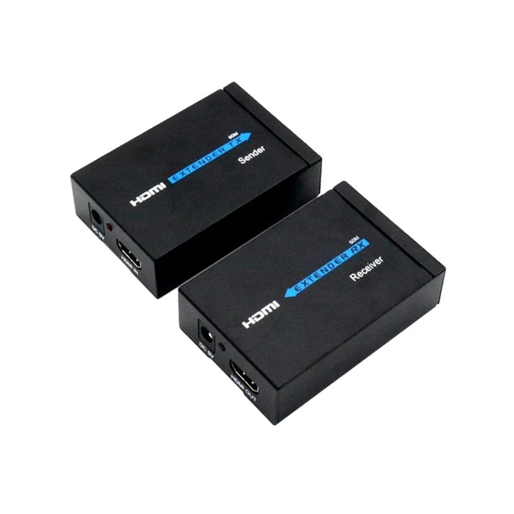 Hot SellingHD To RJ45 Extender 60M Single Network Cable HD 1080P Signal Amplification Extender Ethernet Port HD Network Extender