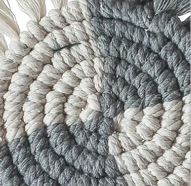 Boho nordic Indian Christmas luxury table decor wedding cotton woven tea coffee drink candle tassels macrame cup mat coaster