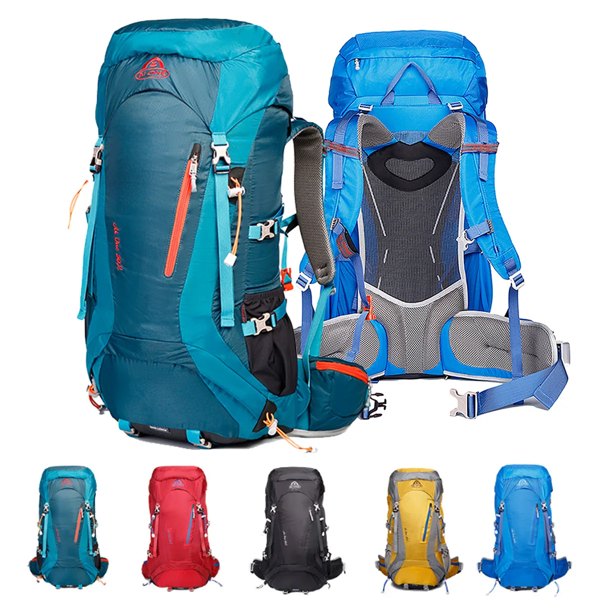 outdoor camping hiking backpack 50l mountain mountaineering sport daypack waterproof travel hiking trekking backpack