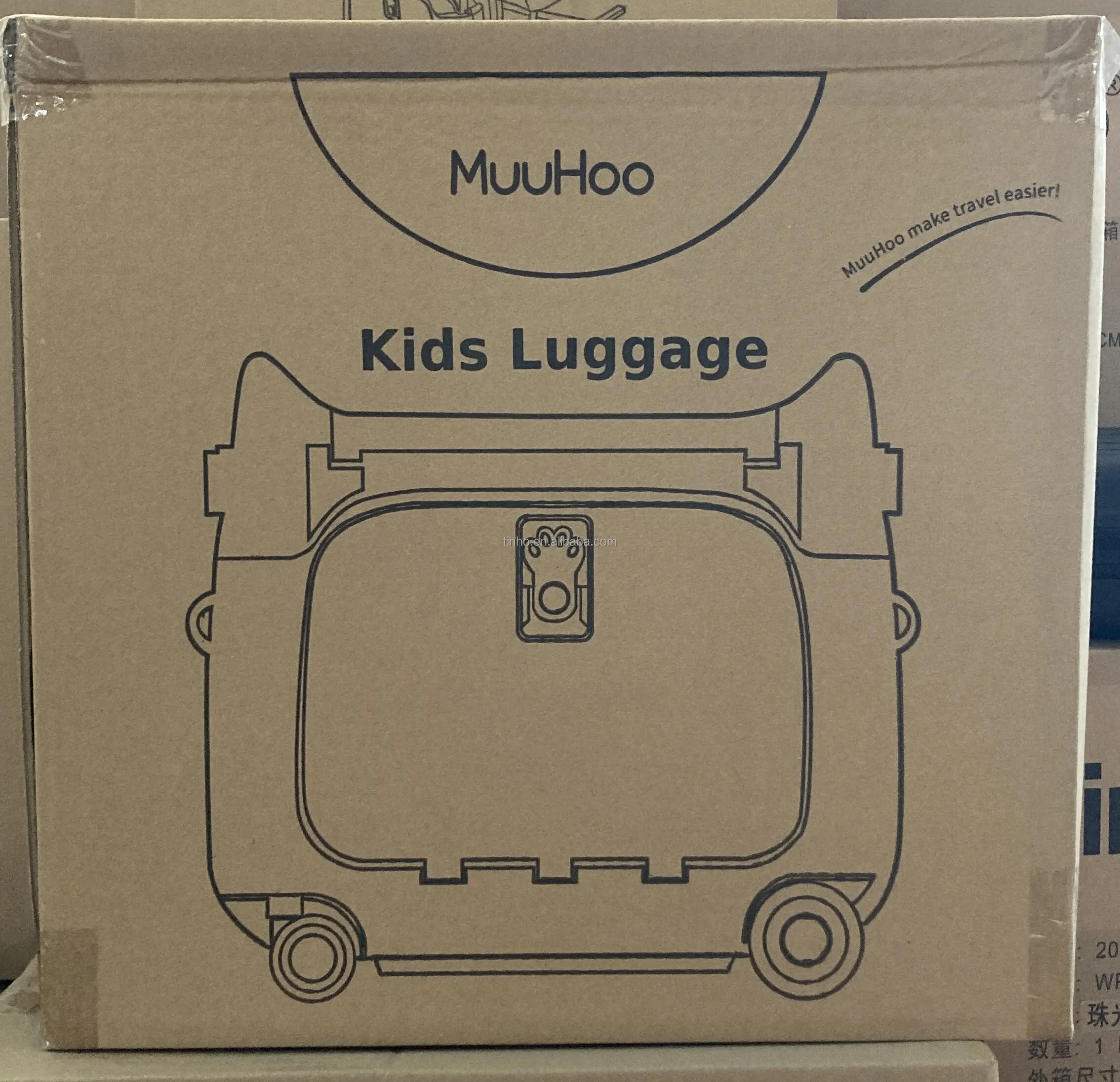 OEM/ODM 20 inch customized logo toddle children carry on suitcase cute 3D scooter luggage portable kids luggage bag