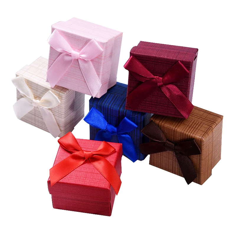 Hot Saling Ring Boxes Jewelry Packaging Box Custom Logo Earrings Pink Packaging Jewelry Box