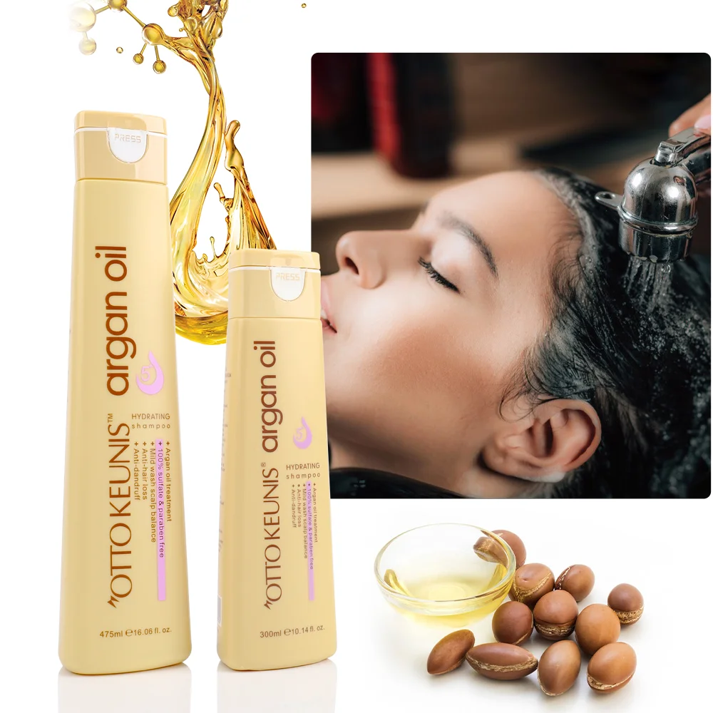 Wholesale OTTO KEUNIS Sulfate Free Argan Oil Hydrating Hair Shampoo And Conditioner Set for Wigs