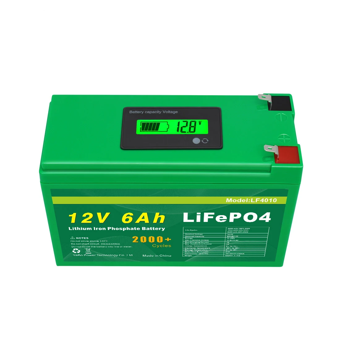 Deep Cycle Rechargeable Battery 12V 6Ah LiFePO4 Cell for Solar Energy Storage Systems