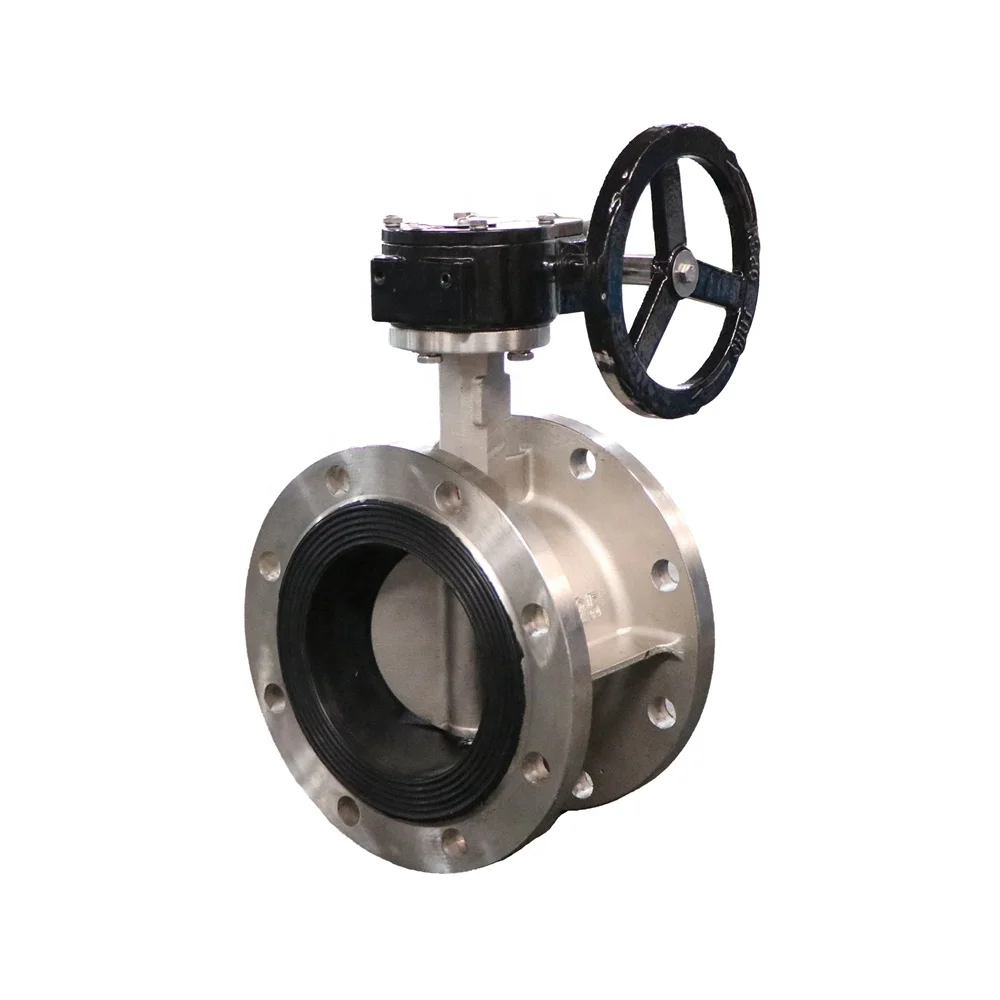 Taike Valve Stainless Steel Flange Power Butterfly Valve Handle Wafer Type