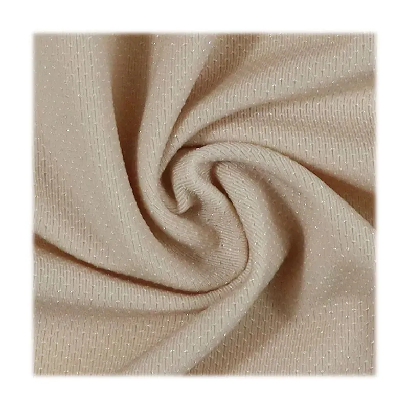 
Nylon spandex fabric 4 way stretch weft knitting half gloss ventilation hole breathable weight fabric for underwear clothes 