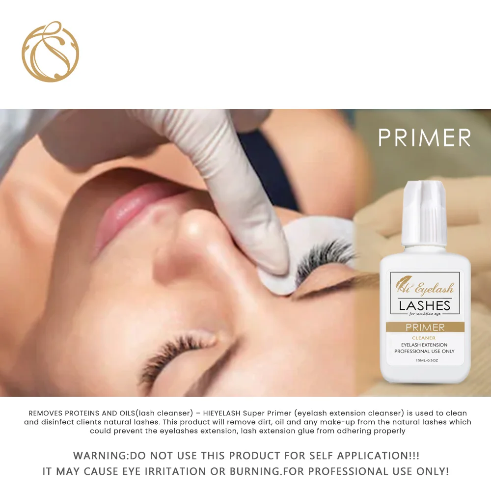 Wholesale Lash Tool Cleaner Eyelash Extension Primer Private Label Removing Protein 15ml Eyelash Glue Primer