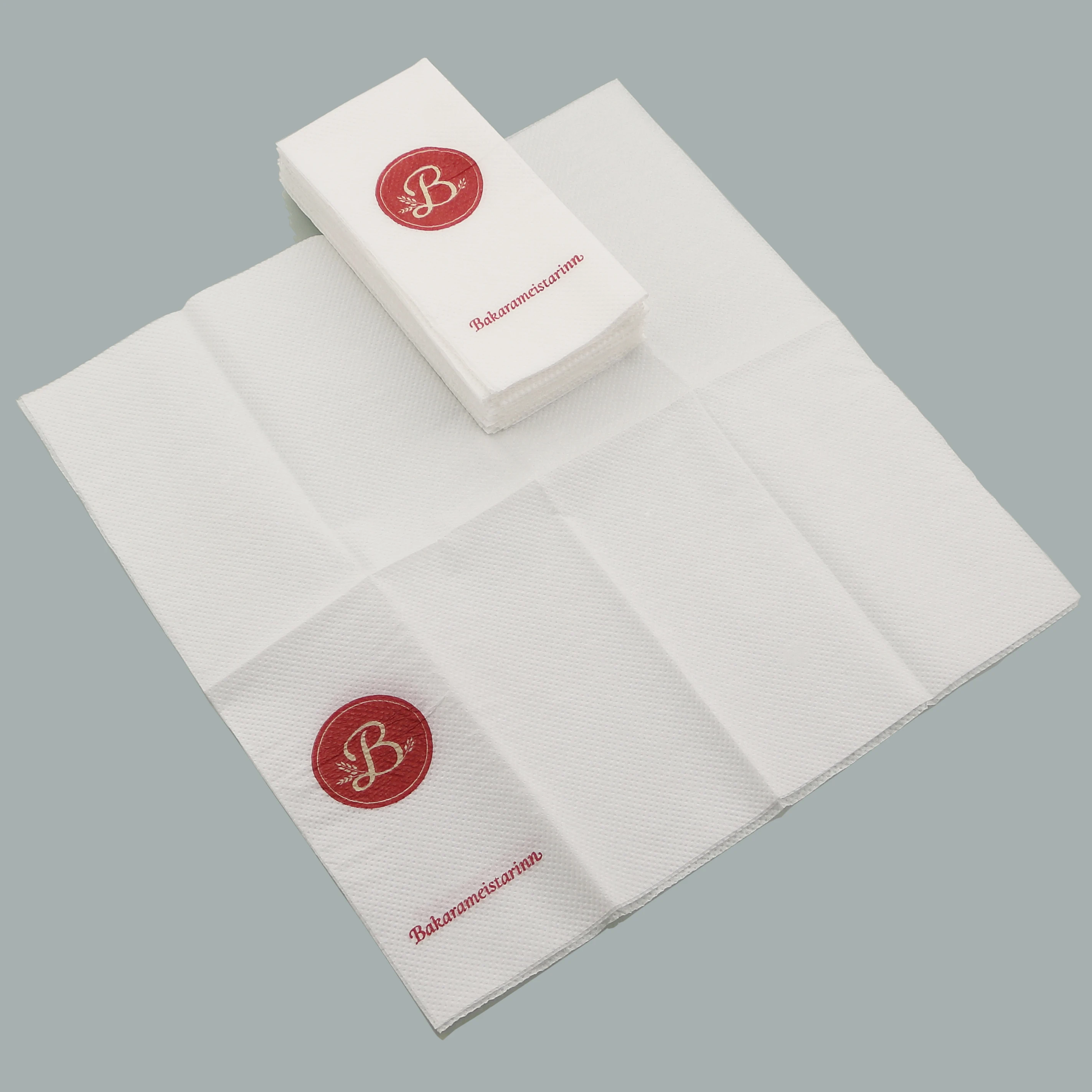 Custom printing paper dinner napkin 1/8 fold dinner napkin Personalized table napkins