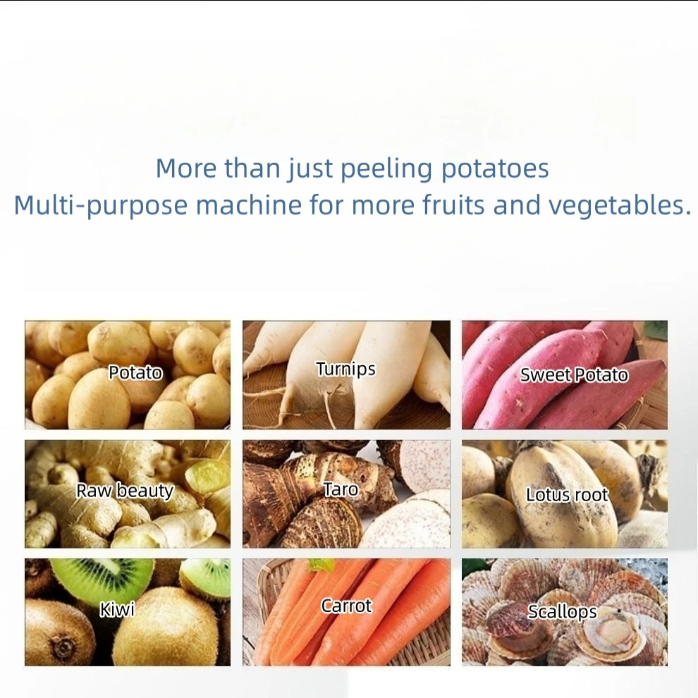 Commercial Potato Peeler Machine 70-260KG/H Automatic Stainless Steel Vegetable Fruit Potato Peeling Machine
