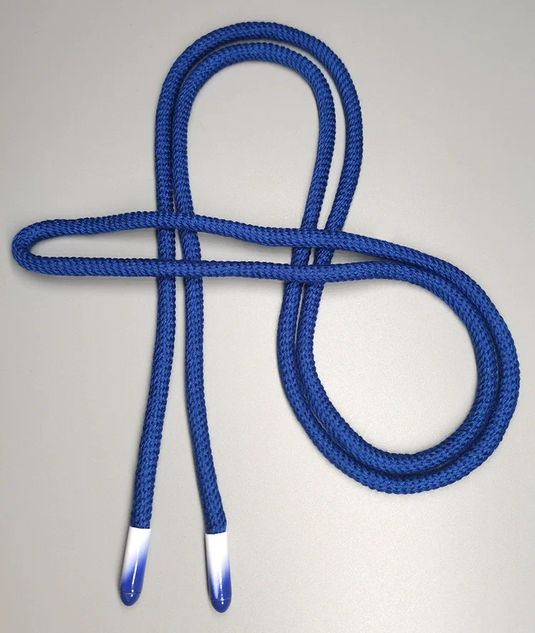 Custom Wholesale Drawstring Cord Colored Round Hoodie Draw String With Rubber Tips Draw Cords For Womenand Men Clothing