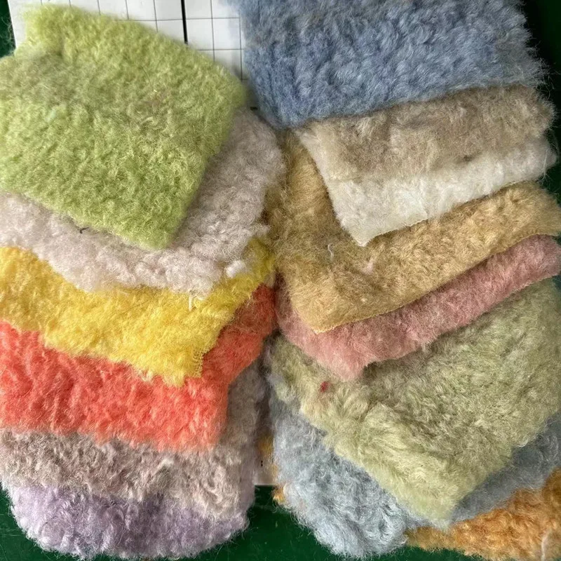 Cheap Imitation Faux Fur Fabric Stock Lot Sherpa Small Grain Fabric Large Amount Of Inventory
