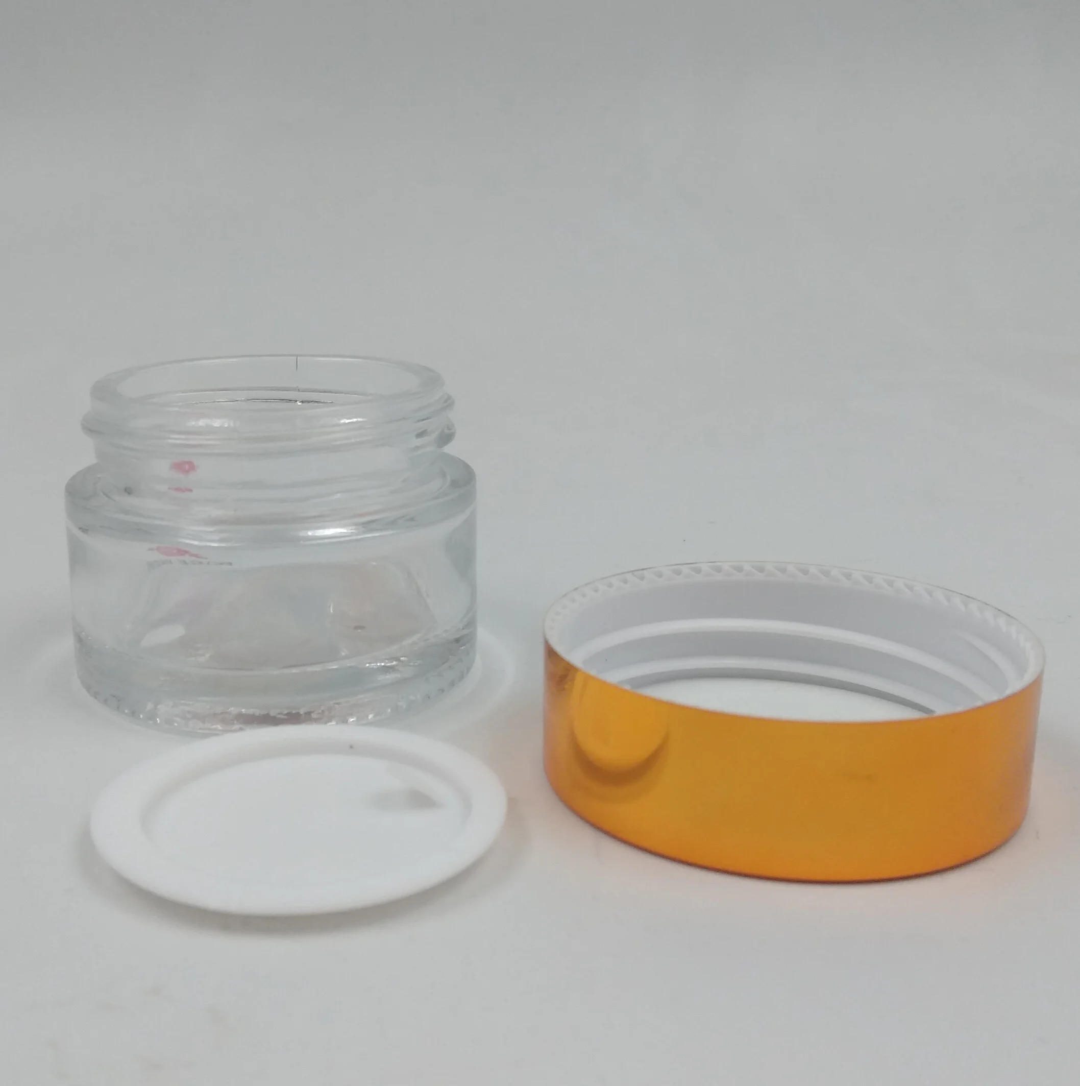 Customized color cylinder shape 15g 30g 50g cream glass jar