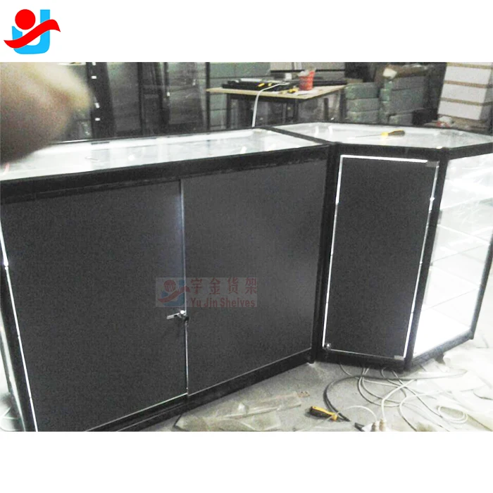 short cabinet with base and sliding lock grocery display cabinet and  shop display