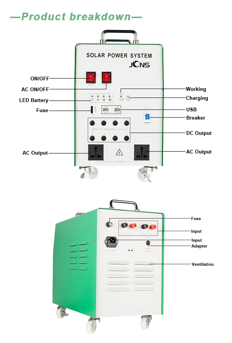 energy panel solar power generator 500W home sola power systems with100W solar panel