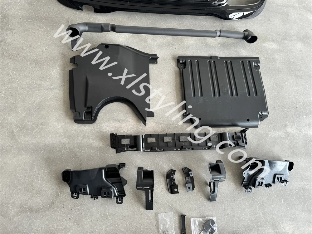 Body Kit For Mercedes Benz C-class W206 21+ AMG Front grill C63 rear diffuser with black tail exhaust pipes