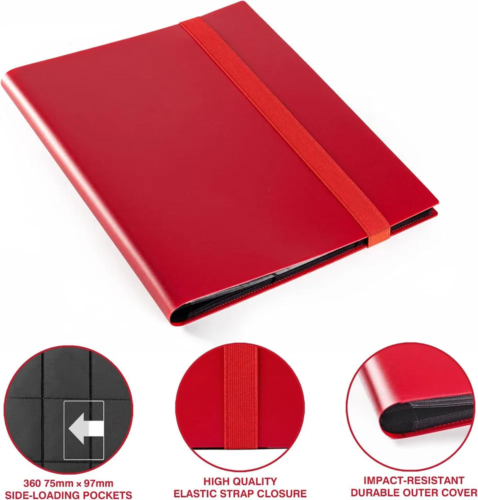 Wholesale 9 Pockets 360pcs Toploader Binder Card Collection Album Folder, Premium Trading Card Binder
