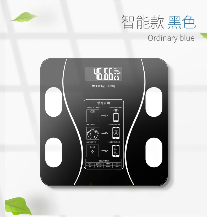 Smart Scale for Body Weight and Fat Percentage High Accuracy Digital Bathroom Scale Composition Analyzer Sync with Fitness App